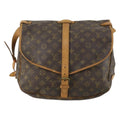 Louis Vuitton Saumur Handbag Monogram Canvas Brown Canvas Shoulder Bag