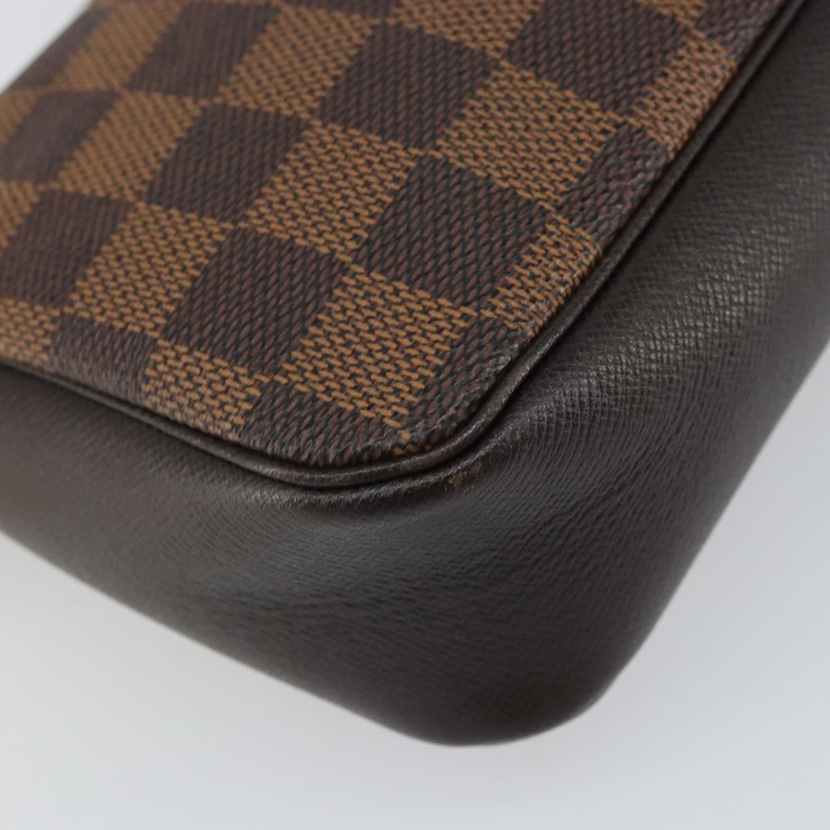 Louis Vuitton Trousse Make Up Bag Damier Canvas Brown Canvas Clutche & Pouche Bag