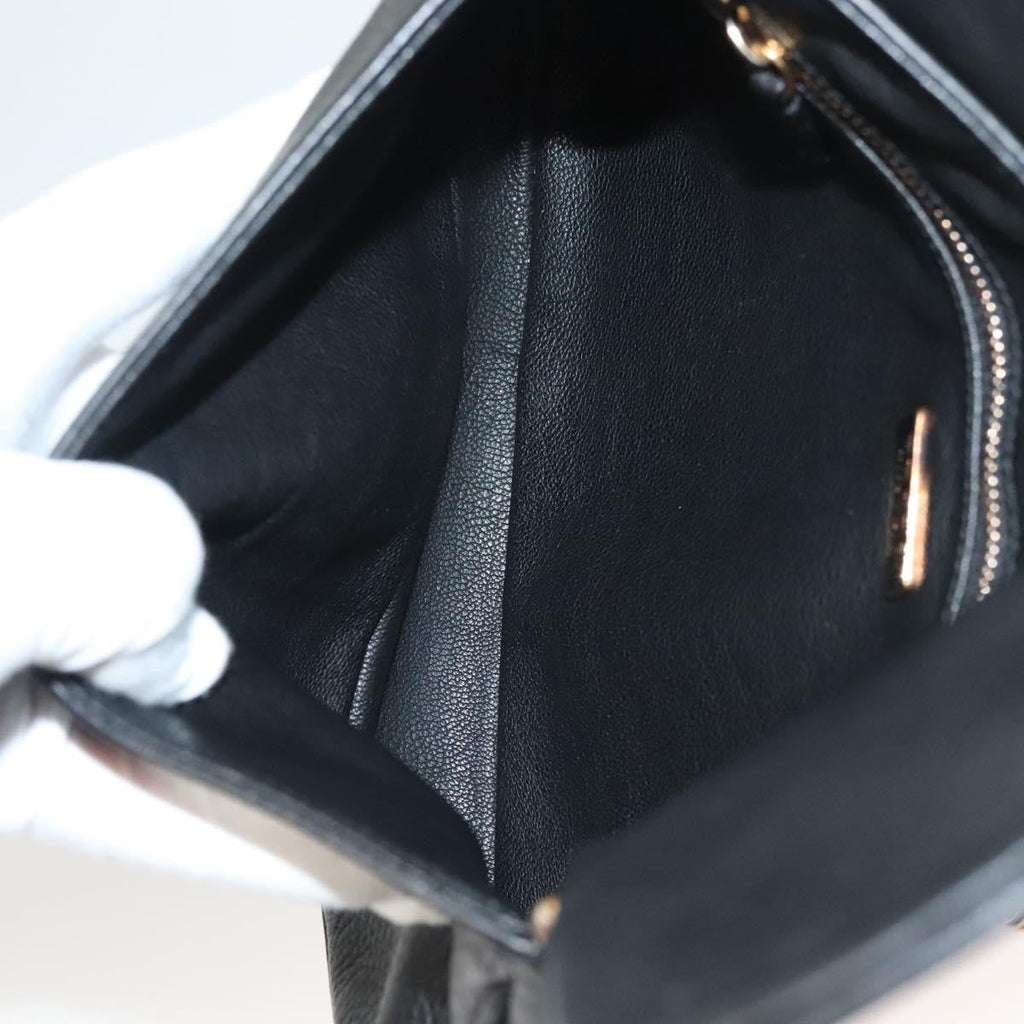 Prada Vintage Chain Flap Shoulder Bag Leather Black Leather Shoulder Bag Bag
