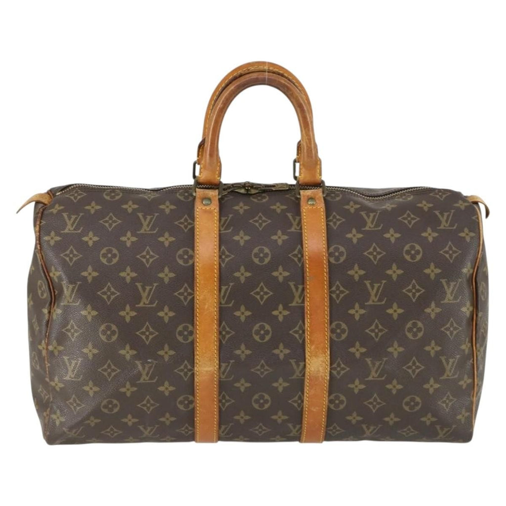 Louis Vuitton Keepall Bag Monogram Canvas Brown Canvas Travel Bag