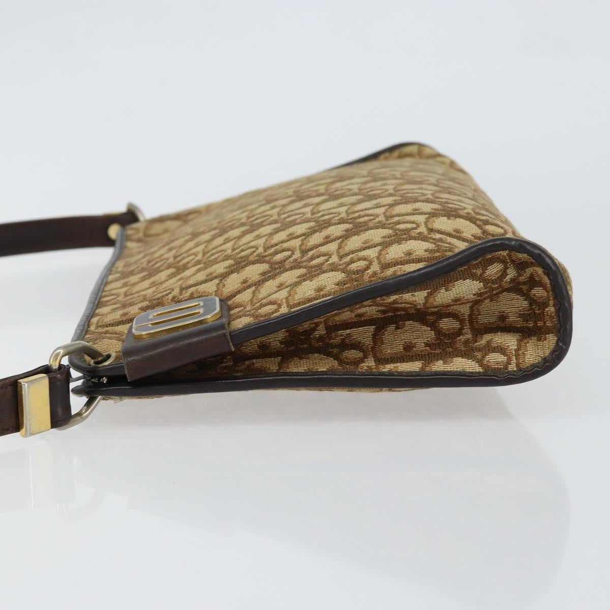 Christian Dior Vintage Trotter Shoulder Bag Canvas Beige Canvas Shoulder Bag Bag (Pre-Owned)