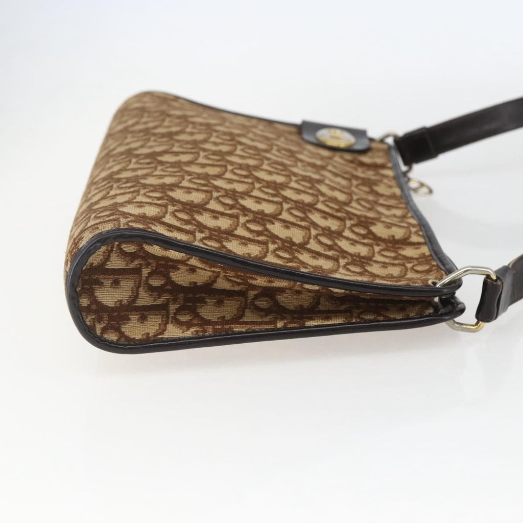 Christian Dior Vintage Cd Trotter Shoulder Bag Canvas Beige Canvas Shoulder Bag Bag (Pre-Owned)