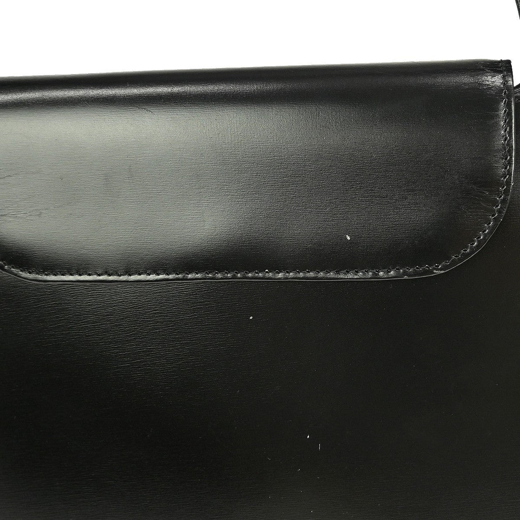 Christian Dior Vintage Handbag Leather Black Leather Handbag (Pre-Owned)