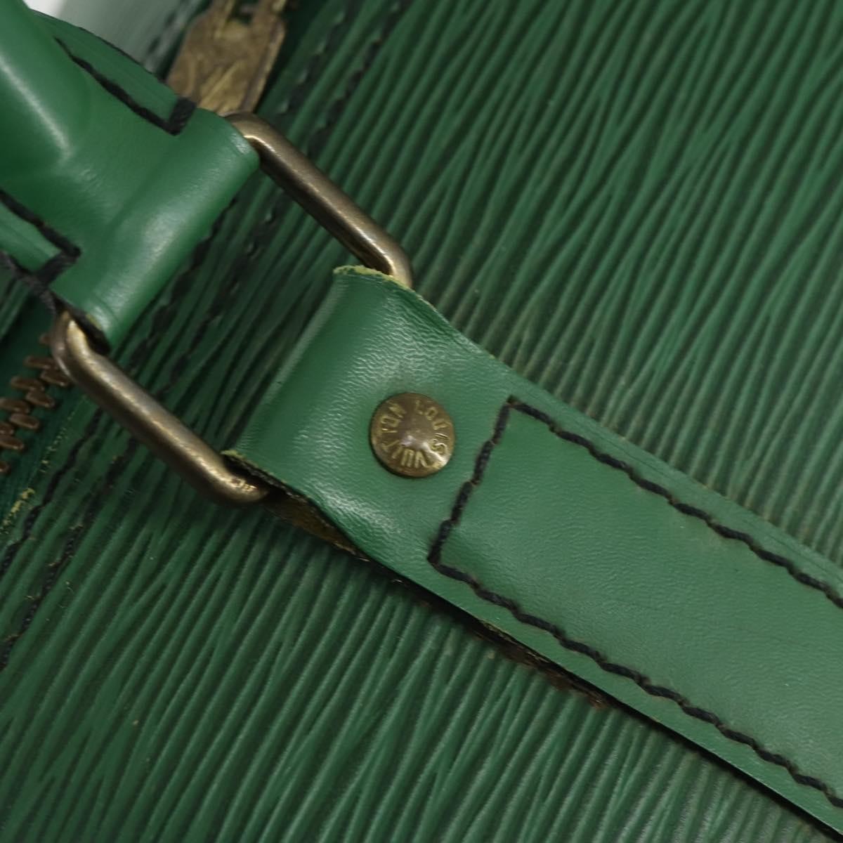 Louis Vuitton Keepall Bag Epi Leather Green Leather Travel Bag