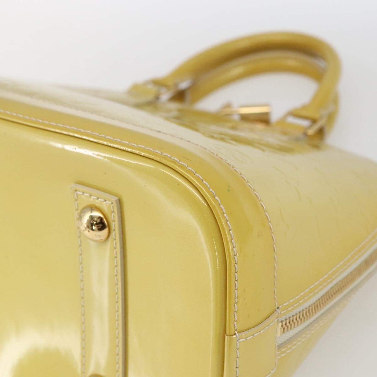 Louis Vuitton Alma Handbag Monogram Vernis Beige Patent_Leather Handbag