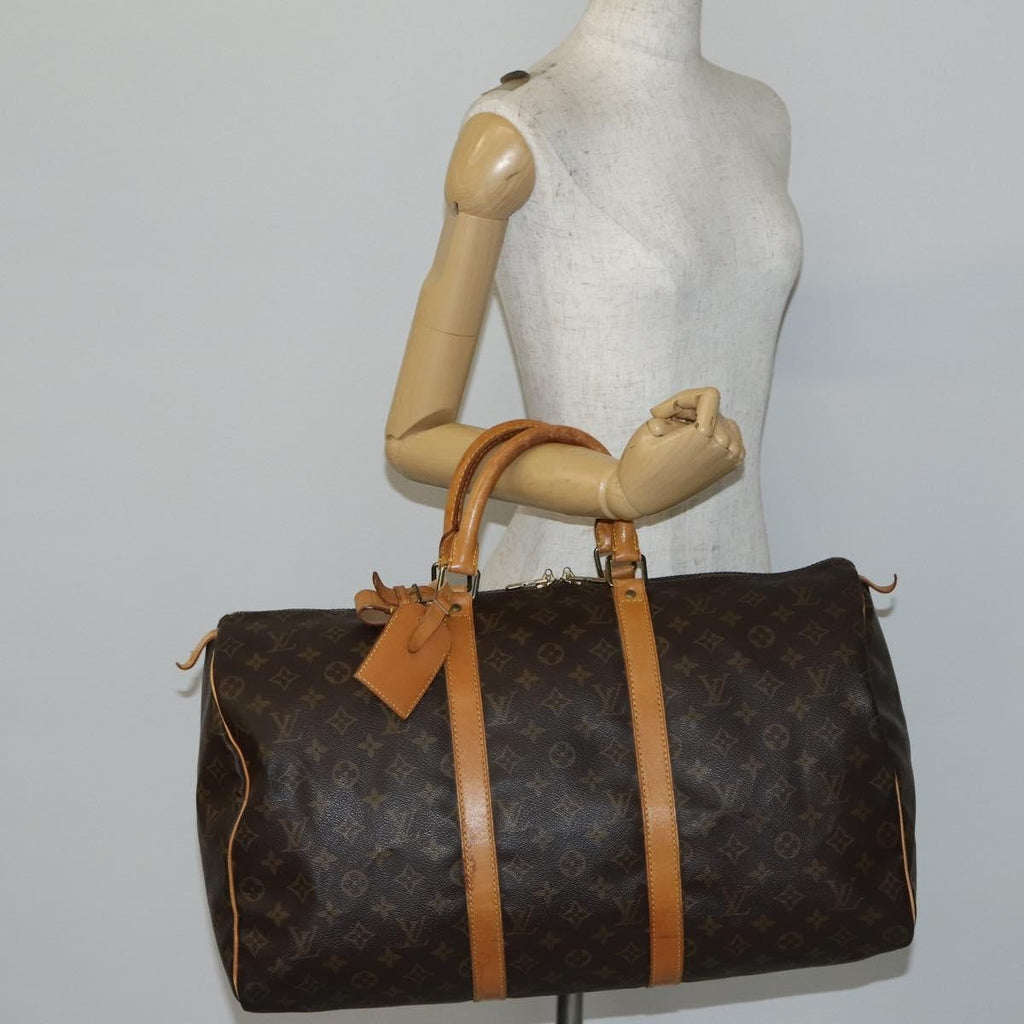 Louis Vuitton Keepall Bag Monogram Canvas Brown Canvas Travel Bag