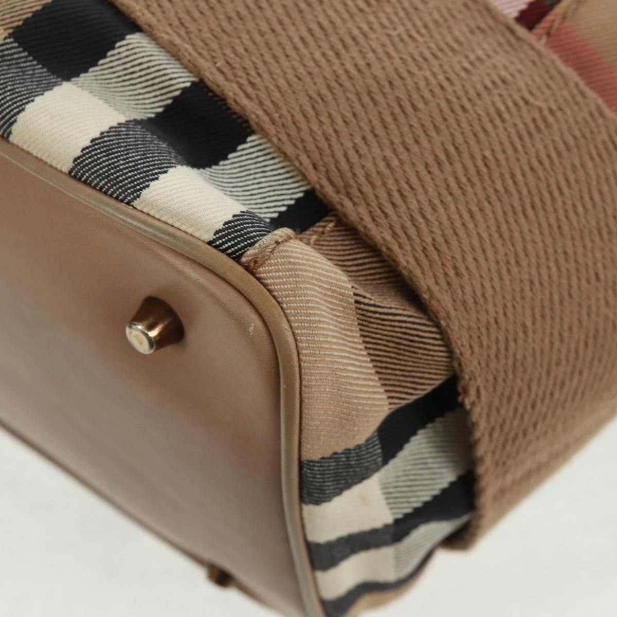 Burberry Brecon Convertible Tote House Check Canvas Beige Canvas Tote Bag