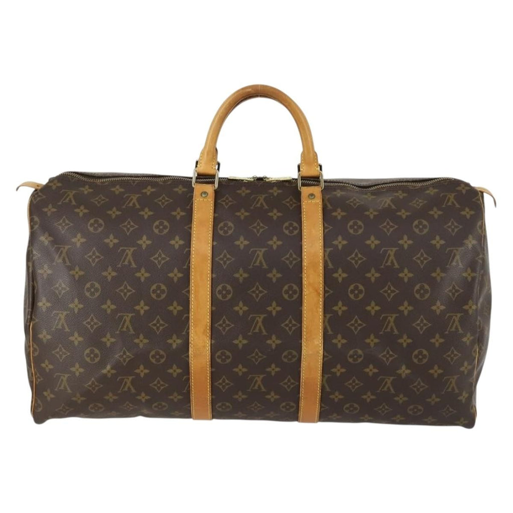 Louis Vuitton Keepall Bag Monogram Canvas Brown Canvas Travel Bag