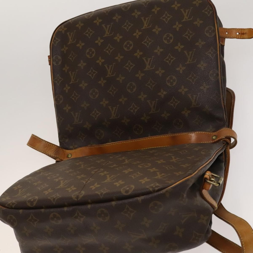Louis Vuitton Saumur Handbag Monogram Canvas Brown Canvas Shoulder Bag