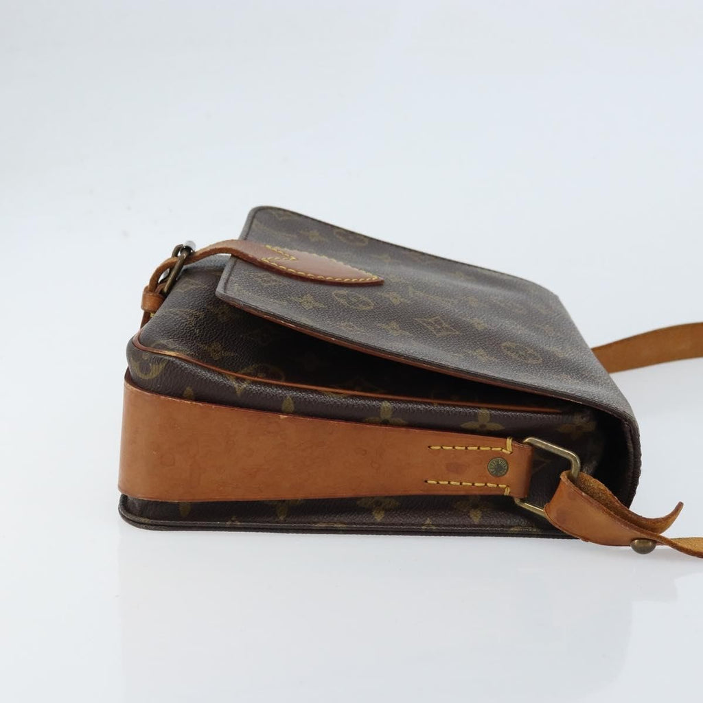 Louis Vuitton Cartouchiere Handbag Monogram Canvas Brown Canvas Shoulder Bag