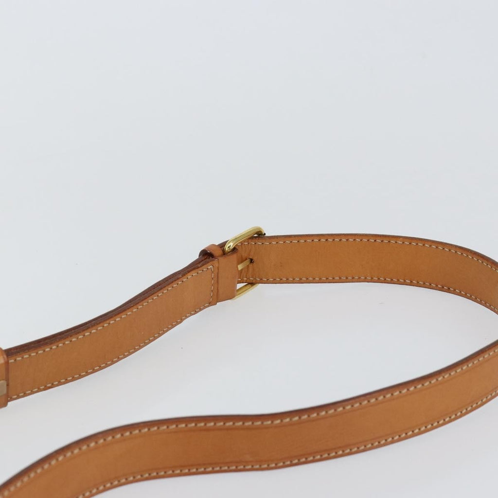 Celine Vintage Macadam Circle Logo Shoulder Bag Canvas And Leather Brown Canvas Shoulder Bag Bag