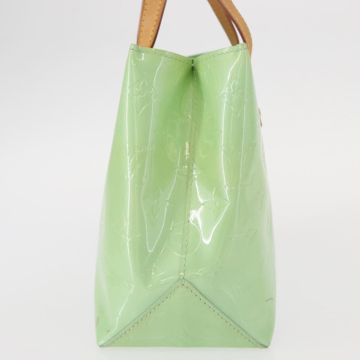 Louis Vuitton Reade Handbag Monogram Vernis Green Patent_Leather Tote Bag