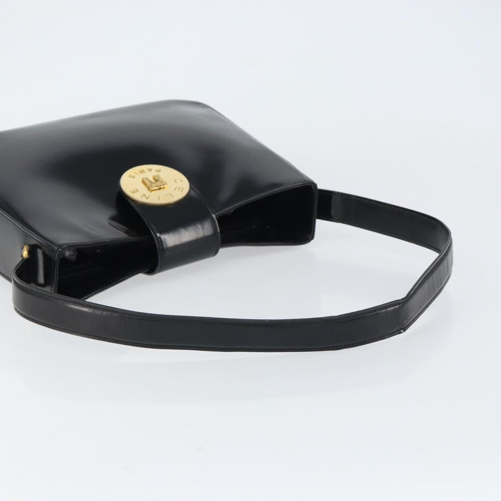 Celine Handbag Patent Leather Black Patent_Leather Shoulder Bag Bag