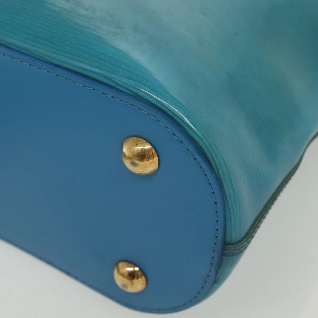 Louis Vuitton Plage Lagoon Bay Handbag Vinyl Epi Leather Blue Leather Bag