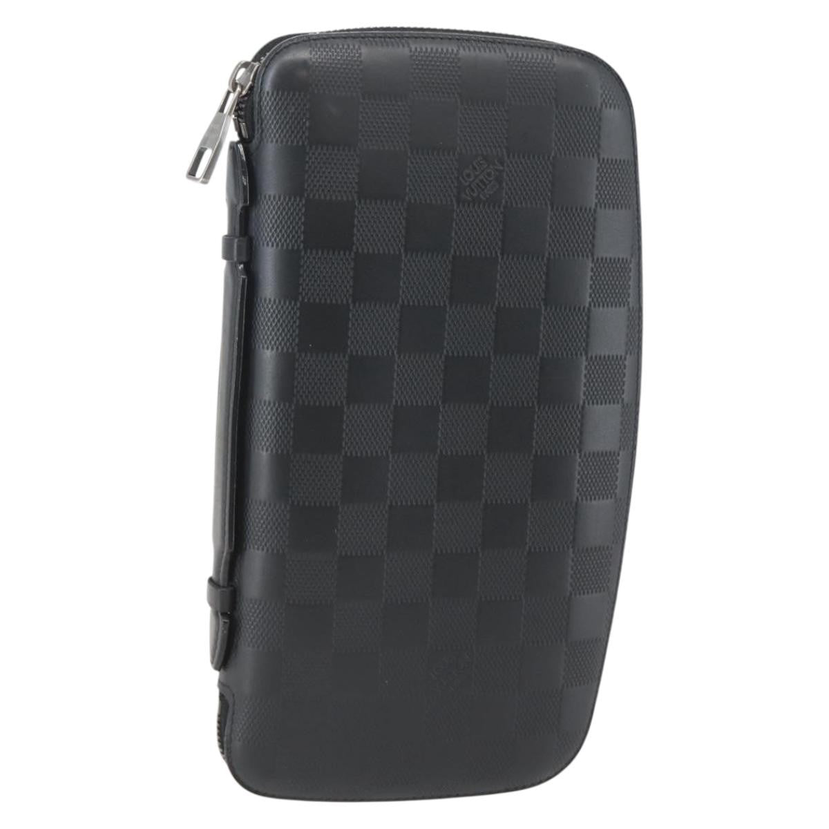 Louis Vuitton Organiser Atholl Leather Black Leather Bag