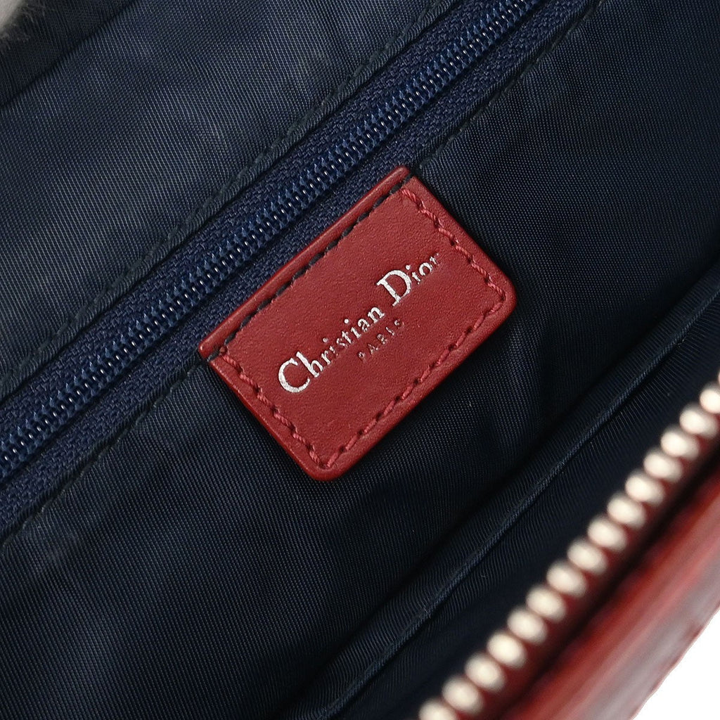 Christian Dior Vintage Trotter Zip Tote Diorissimo Canvas Navy Canvas Tote Bag Bag (Pre-Owned)