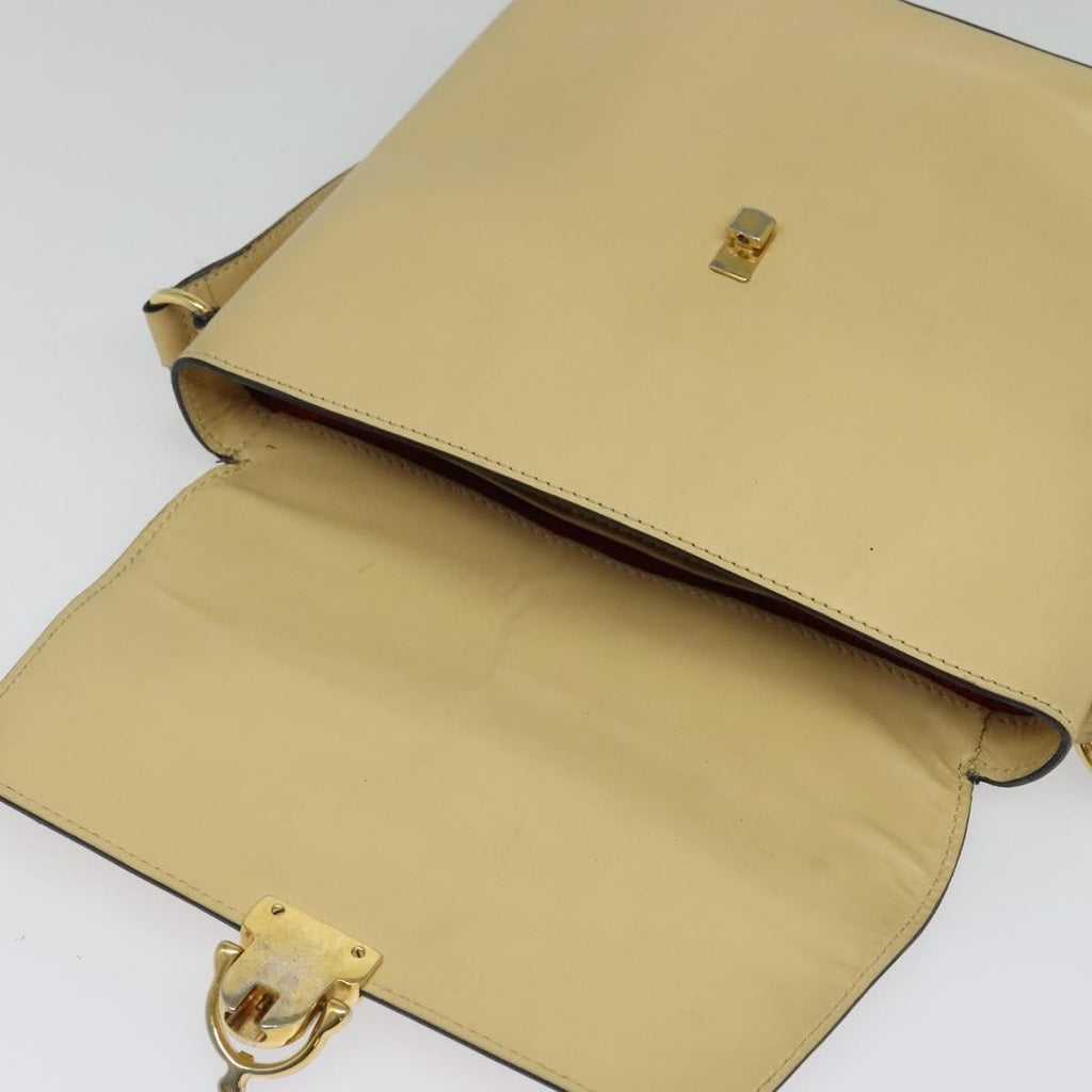 Celine Shoulder Bag Leather Beige Leather Bag