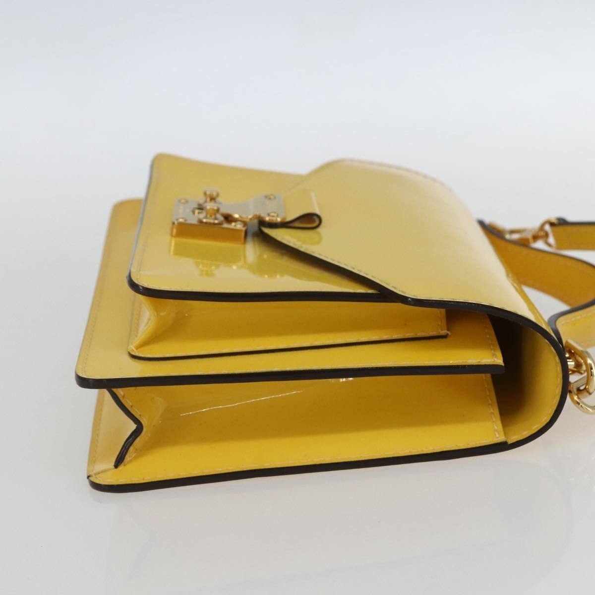 Louis Vuitton Monceau Handbag Vernis Yellow Patent_Leather Handbag