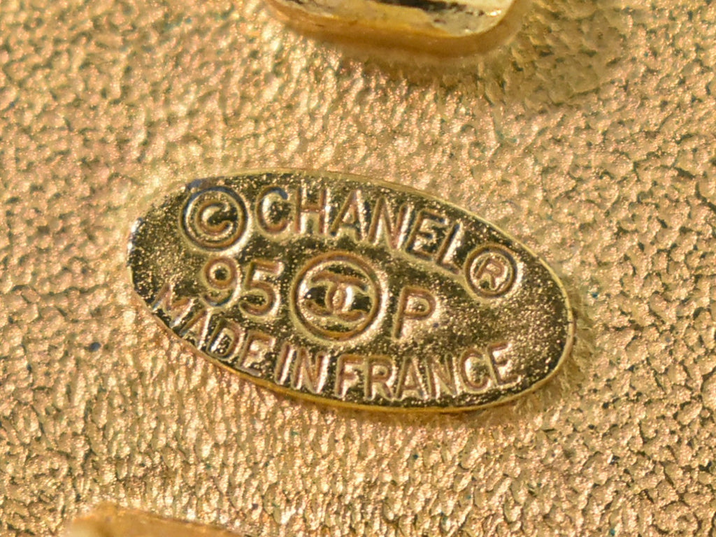 Chanel Cc Hoop Clip-On Earrings Crystal Embellished Metal Gold Gold_Plated Earrings Jewelry