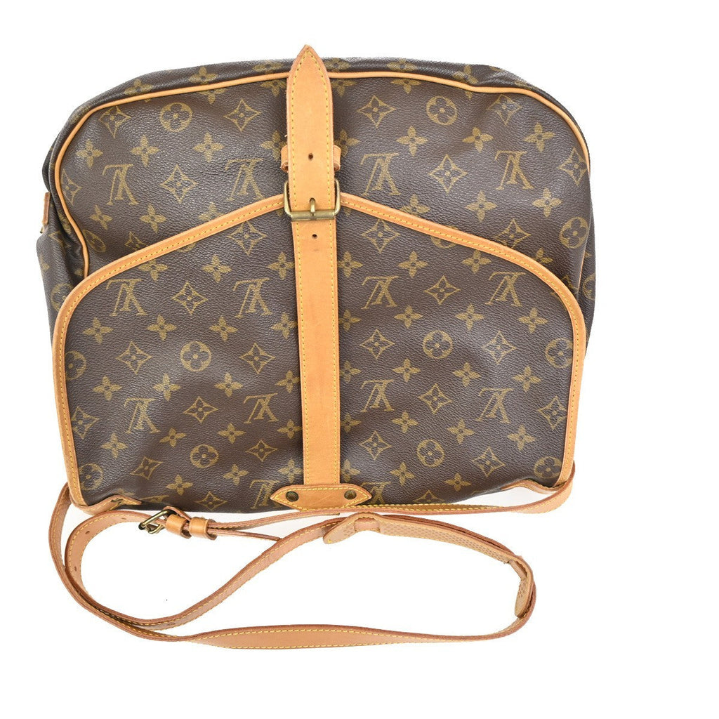 Louis Vuitton Saumur Handbag Monogram Canvas Brown Canvas Shoulder Bag