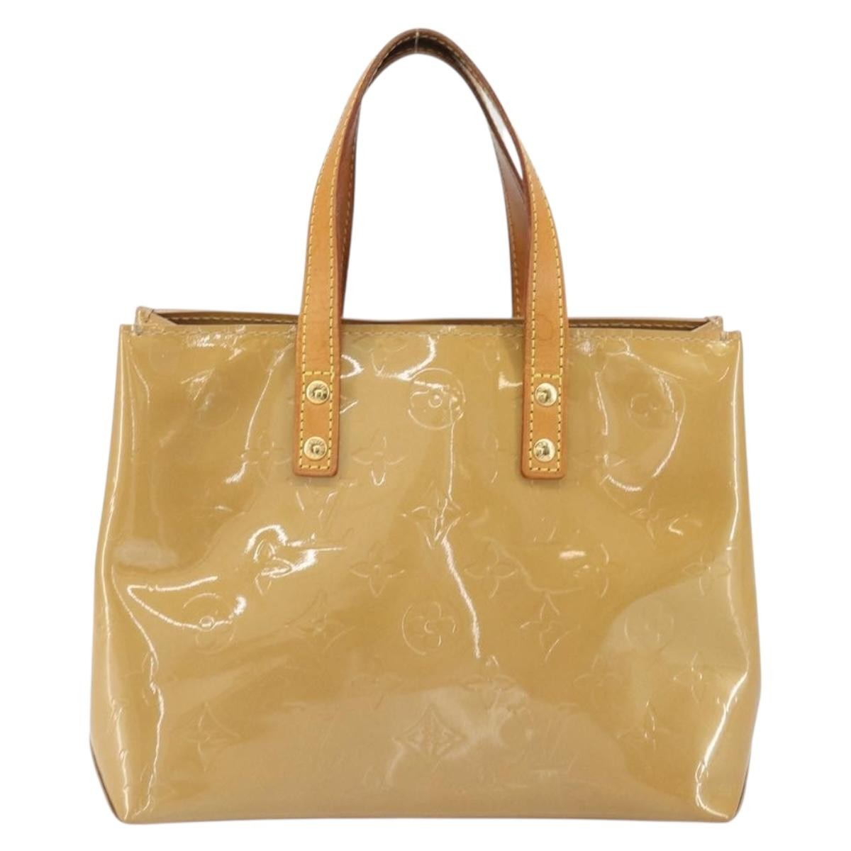 Louis Vuitton Reade Handbag Monogram Vernis Beige Patent_Leather Handbag
