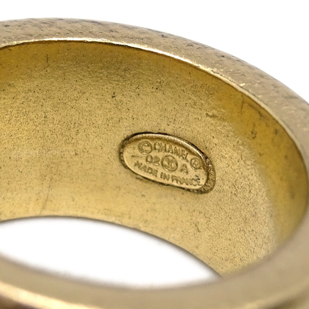 Chanel Logo Ring Gold-Plated Gold Gold_Plated Ring Jewelry