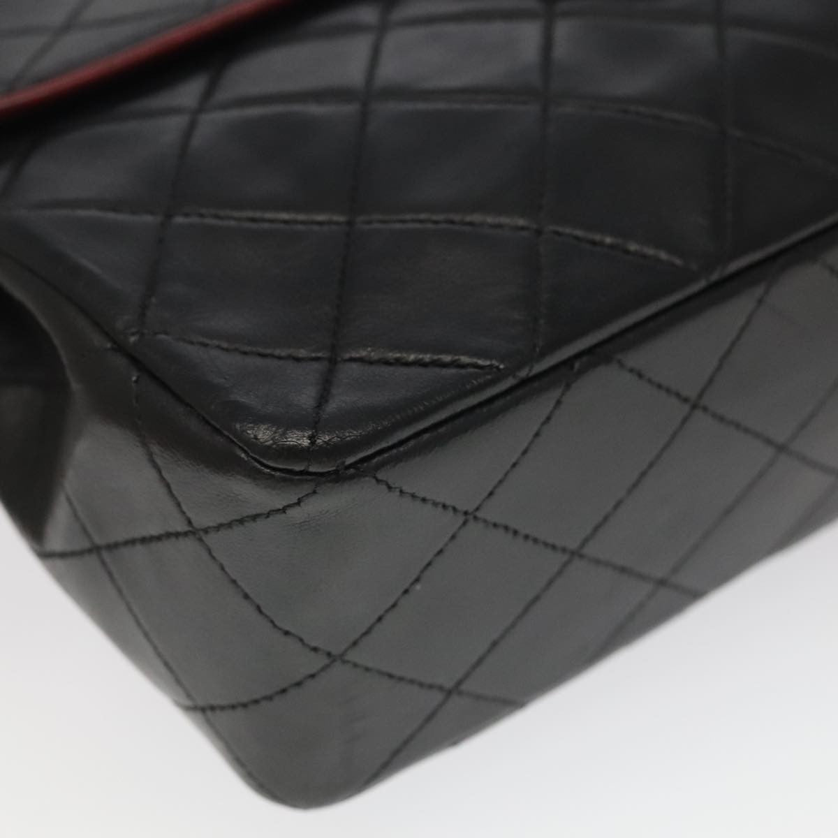 Chanel Flap Shoulder Bag Leather Black Leather Handbag