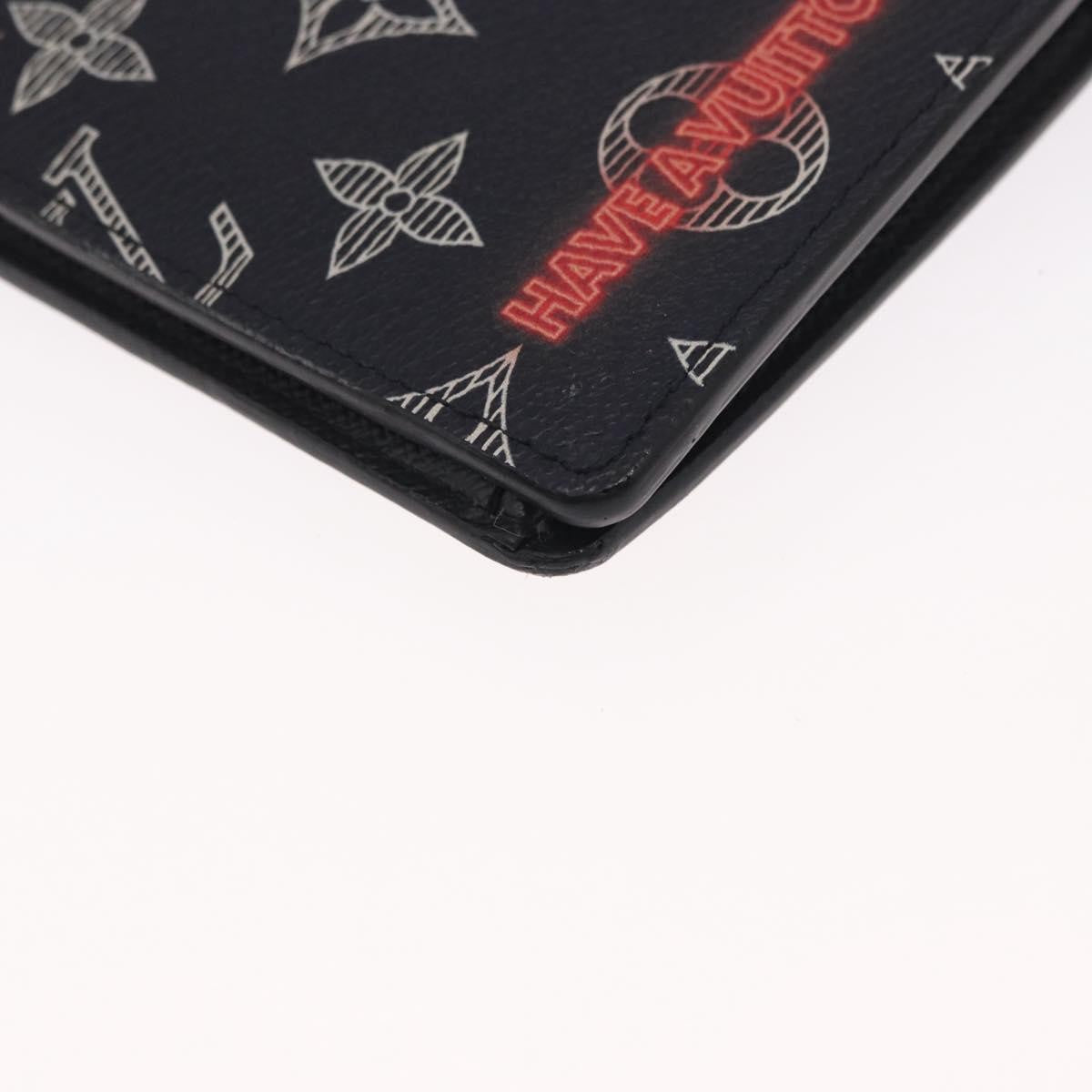 Louis Vuitton Brazza Long Bifold Wallet Monogram Comics Navy Canvas Wallets Accessory