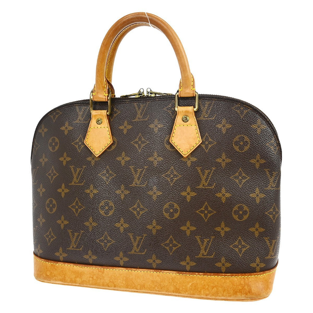 Louis Vuitton Alma Handbag Monogram Canvas Brown Canvas Handbag