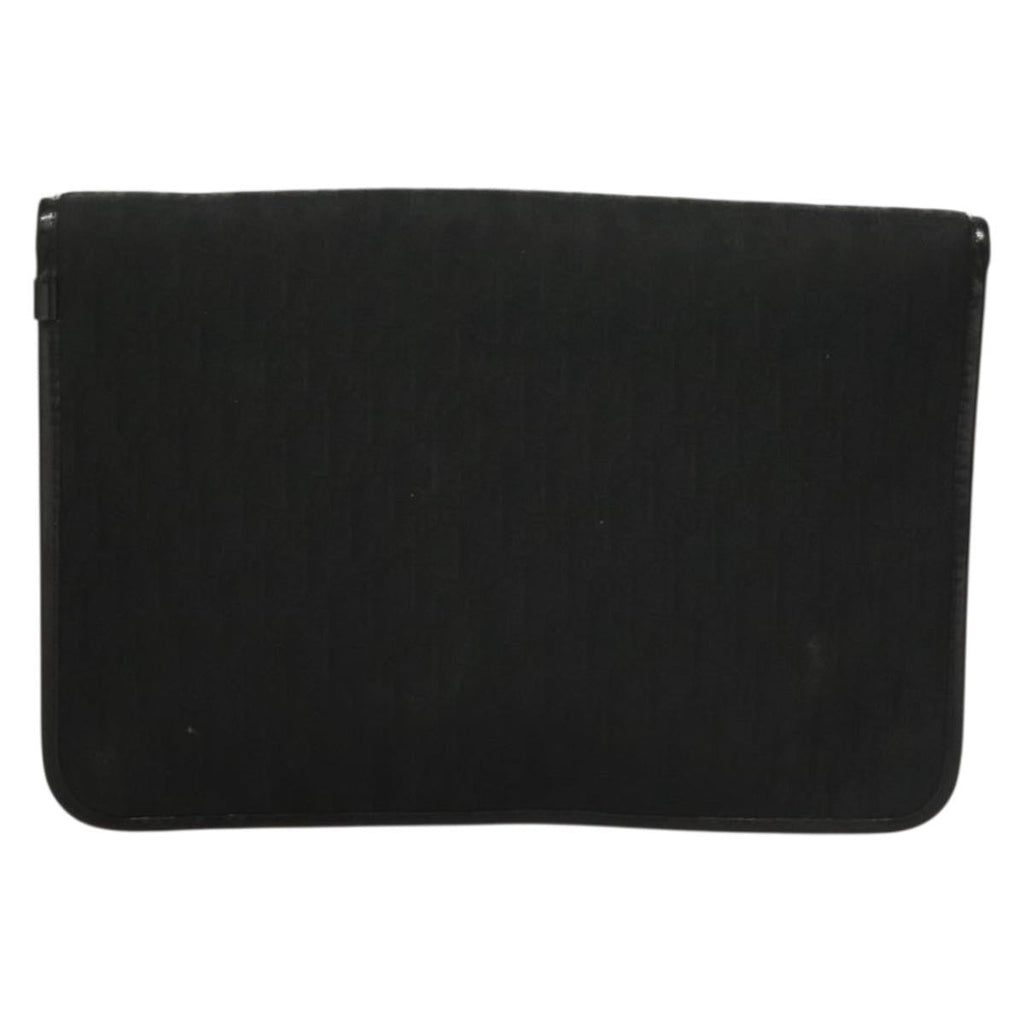 Christian Dior Vintage Trotter Pouch Diorissimo Canvas Black Canvas Clutche & Pouche Bag (Pre-Owned)