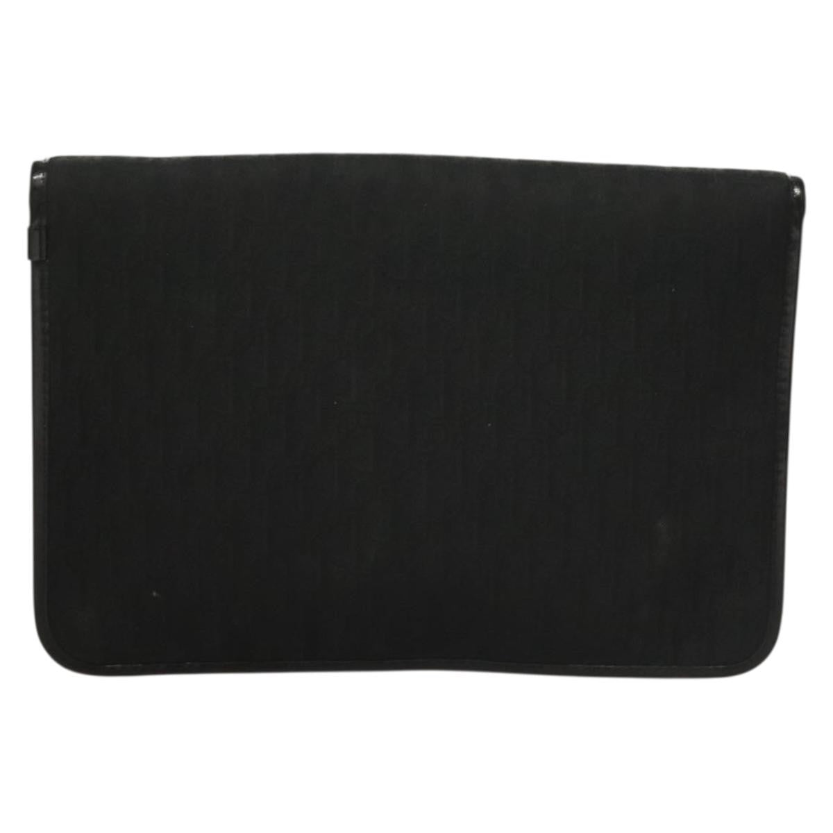 Christian Dior Vintage Trotter Pouch Diorissimo Canvas Black Canvas Clutche & Pouche Bag (Pre-Owned)