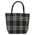 Burberry Nova Check Tote Nylon Black Nylon Handbag