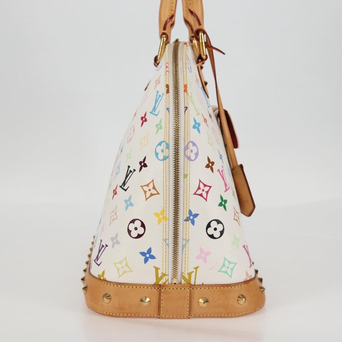 Louis Vuitton Alma Handbag Monogram Multicolor White Canvas Bag