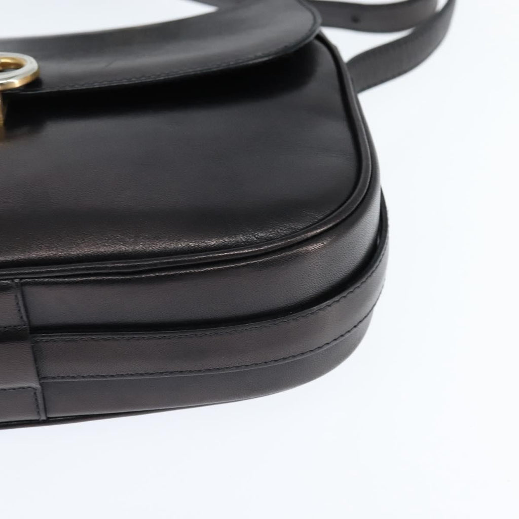Celine Vintage Triomphe Shoulder Bag Leather Brown Leather Shoulder Bag Bag