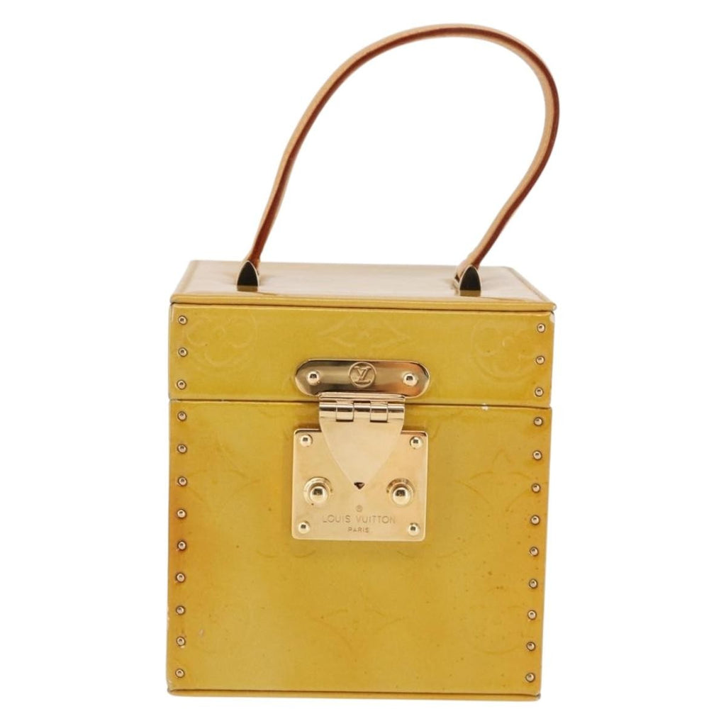 Louis Vuitton Bleecker Box Bag Monogram Vernis Beige Patent_Leather Clutche & Pouche Bag