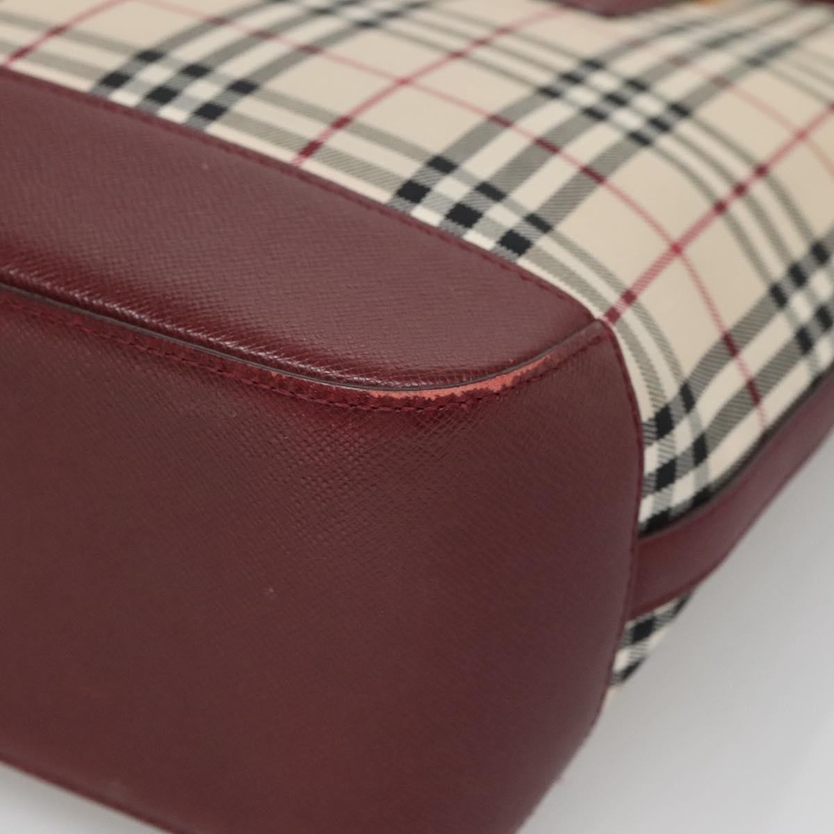Burberry Nova Check Tote Canvas And Leather Beige Canvas Tote Bag