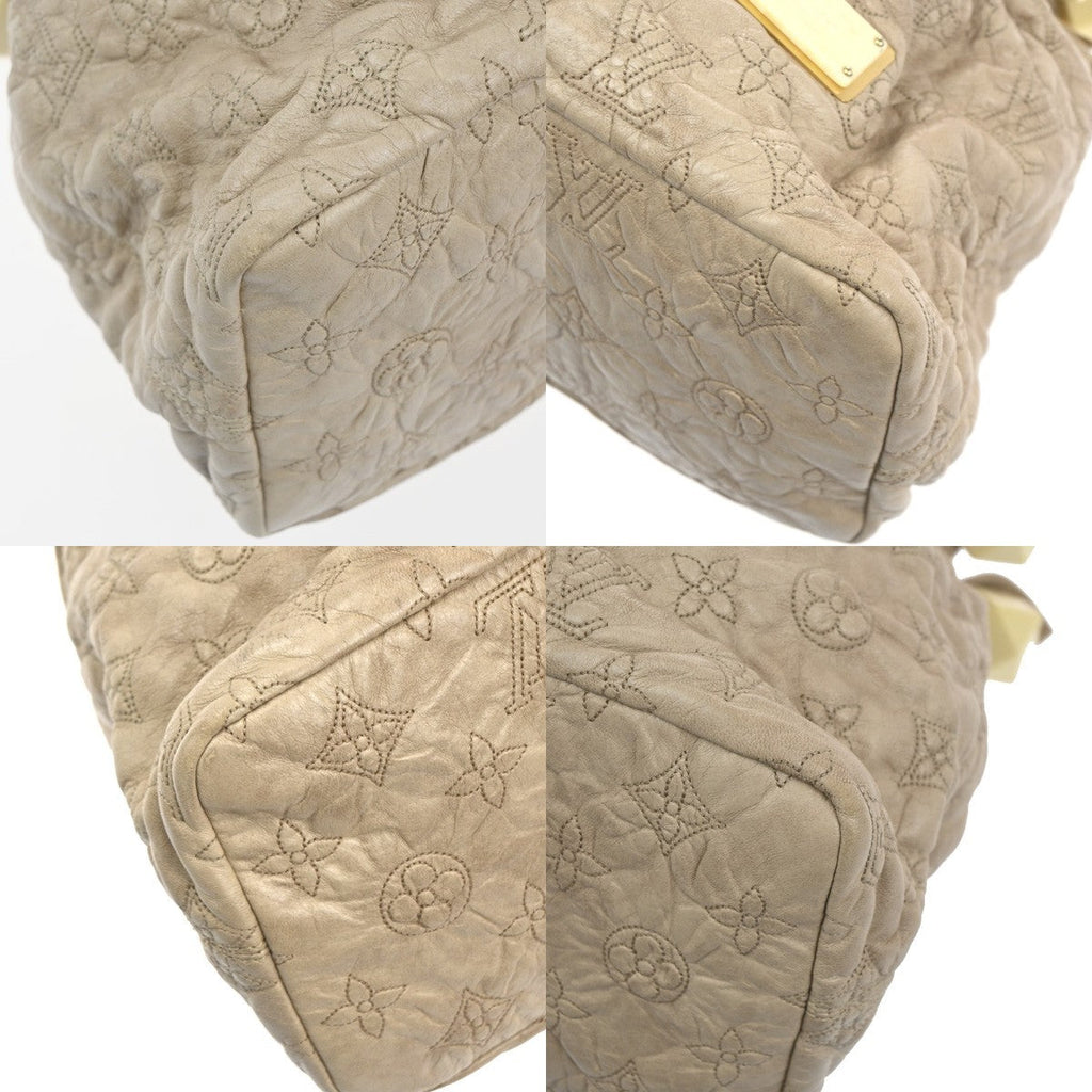 Louis Vuitton Olympe Stratus Handbag Limited Edition Monogram Lambskin Beige Leather Shoulder Bag