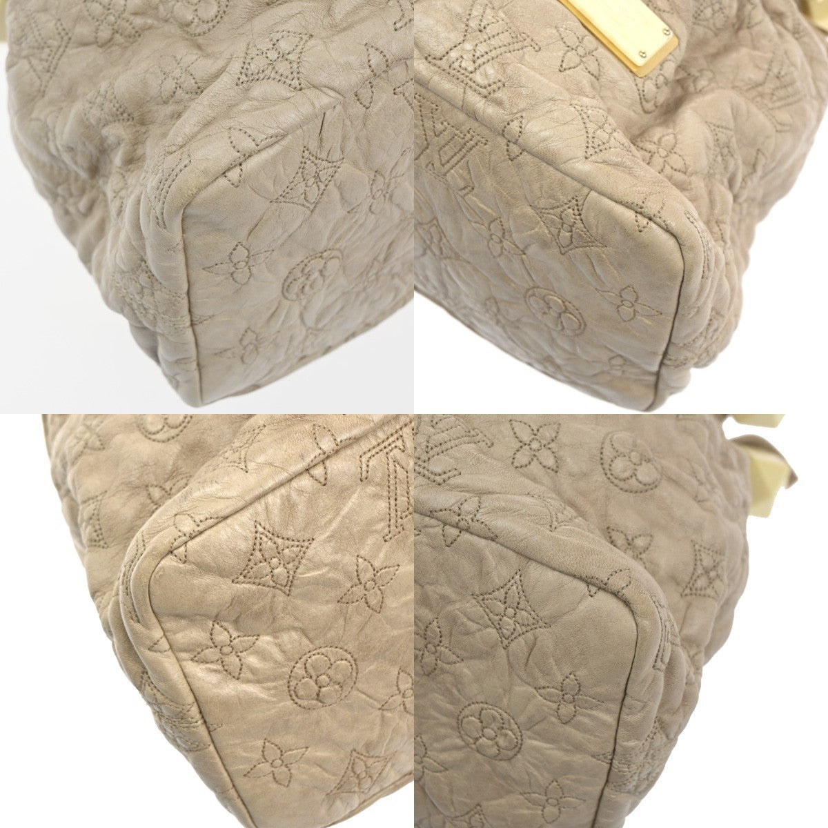 Louis Vuitton Olympe Stratus Handbag Limited Edition Monogram Lambskin Beige Leather Shoulder Bag