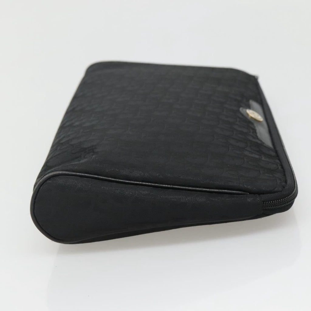 Christian Dior Trotter Pouch Diorissimo Canvas Black Canvas Clutche & Pouche Bag (Pre-Owned)