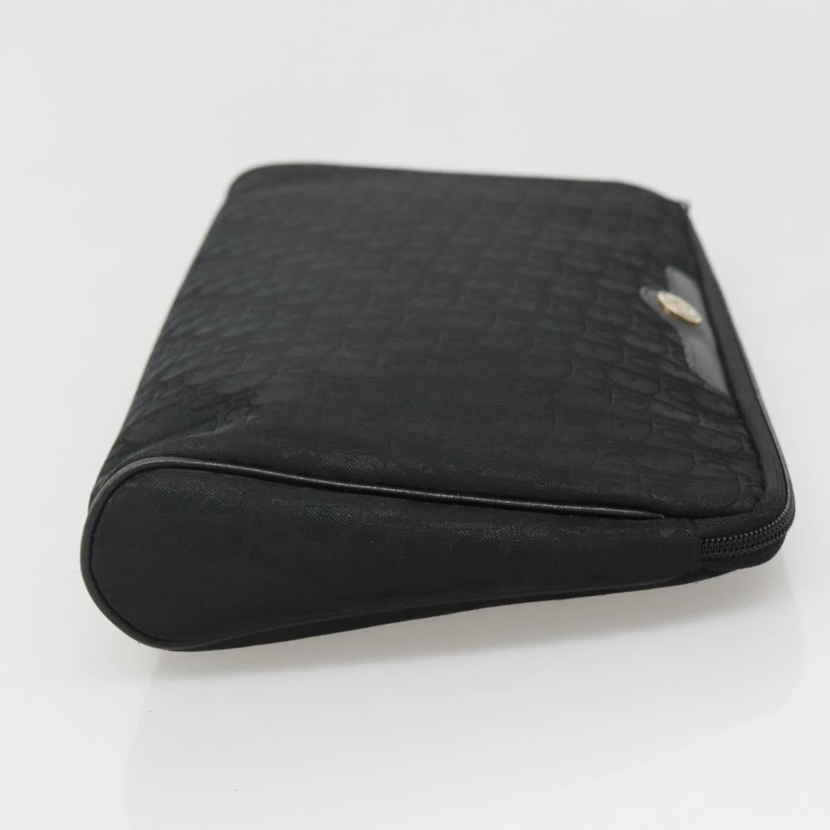 Christian Dior Trotter Pouch Diorissimo Canvas Black Canvas Clutche & Pouche Bag (Pre-Owned)
