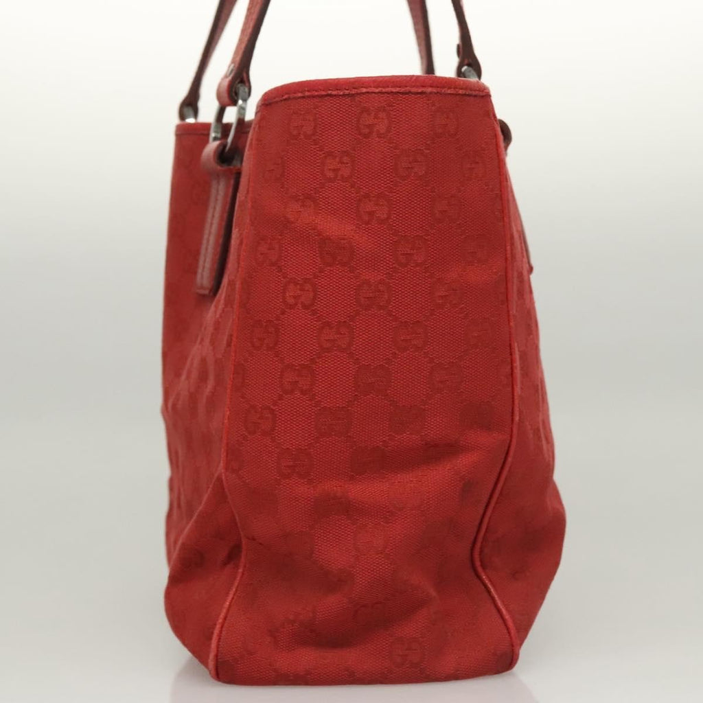 Gucci Vintage Open Tote Gg Canvas Red Canvas Tote Bag Bag (Pre-Owned)