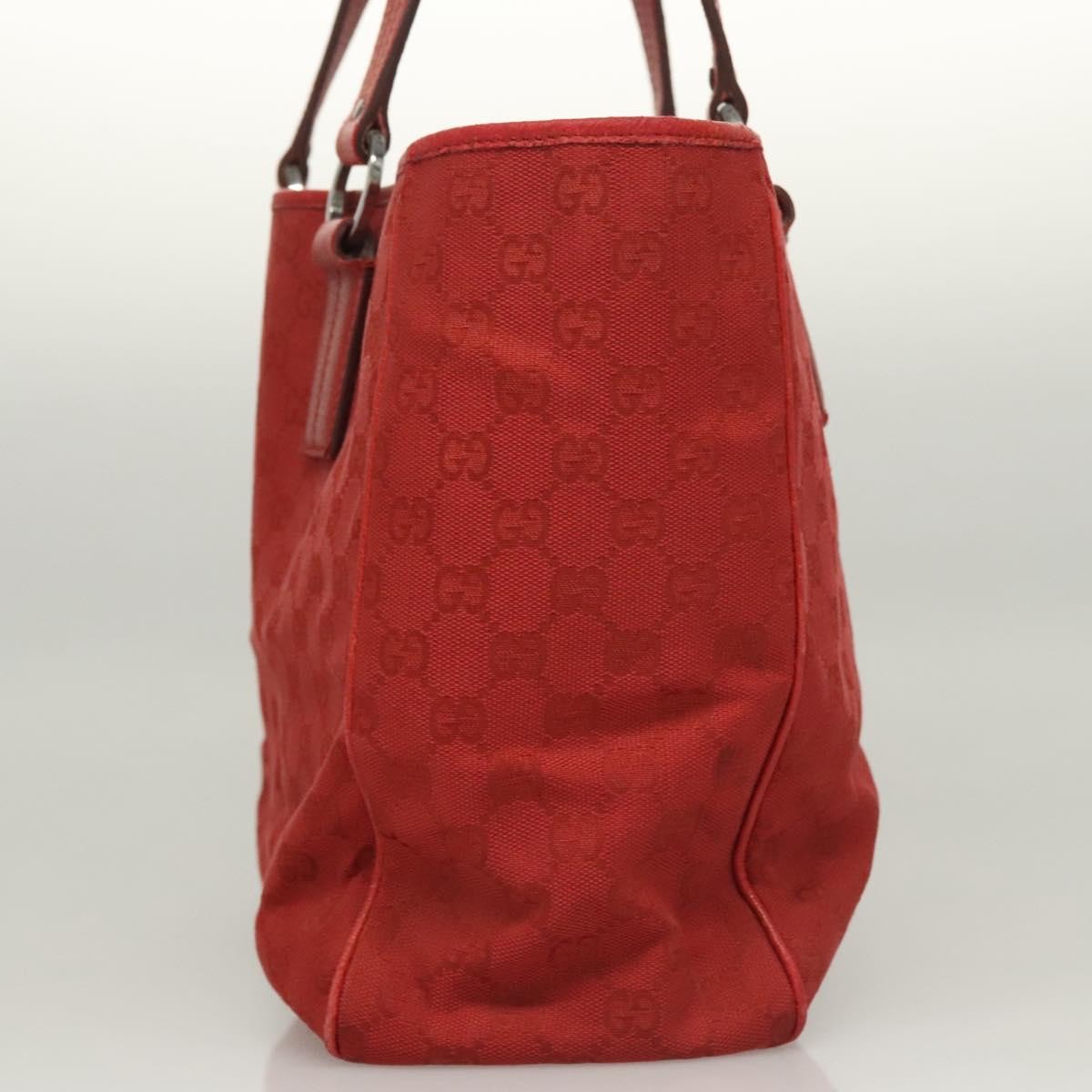 Gucci Vintage Open Tote Gg Canvas Red Canvas Tote Bag Bag (Pre-Owned)
