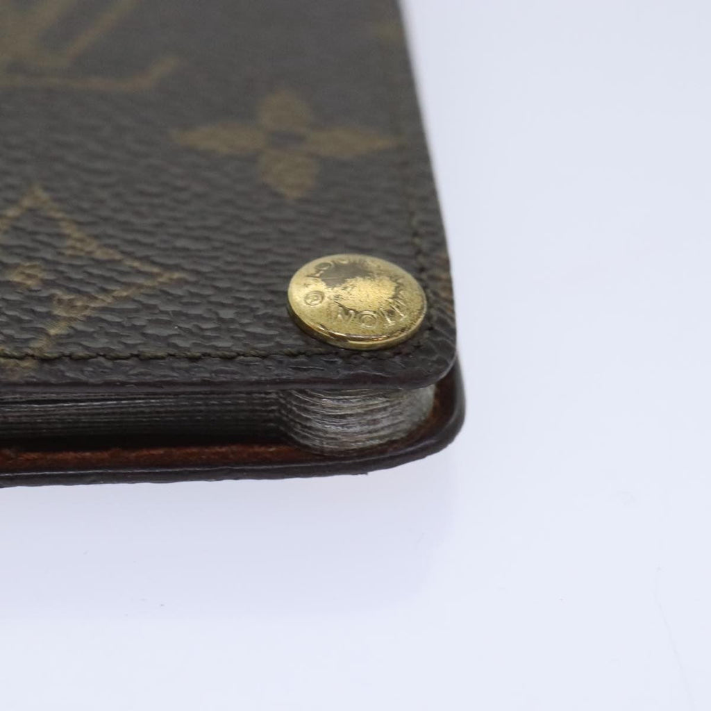 Louis Vuitton Porte Cartes Pression Card Case Monogram Canvas Brown Canvas Card Holders Accessory