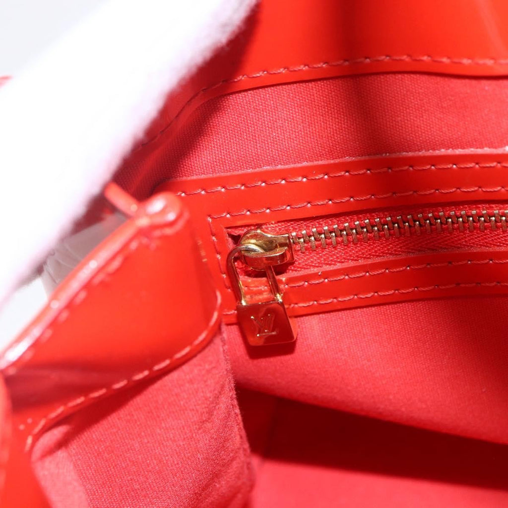 Louis Vuitton Wilshire Handbag Monogram Vernis Orange Patent_Leather Tote Bag
