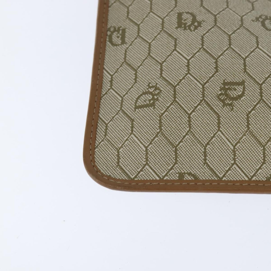 Christian Dior Vintage Honeycomb Clutch Canvas Beige Canvas Clutche & Pouche Bag (Pre-Owned)
