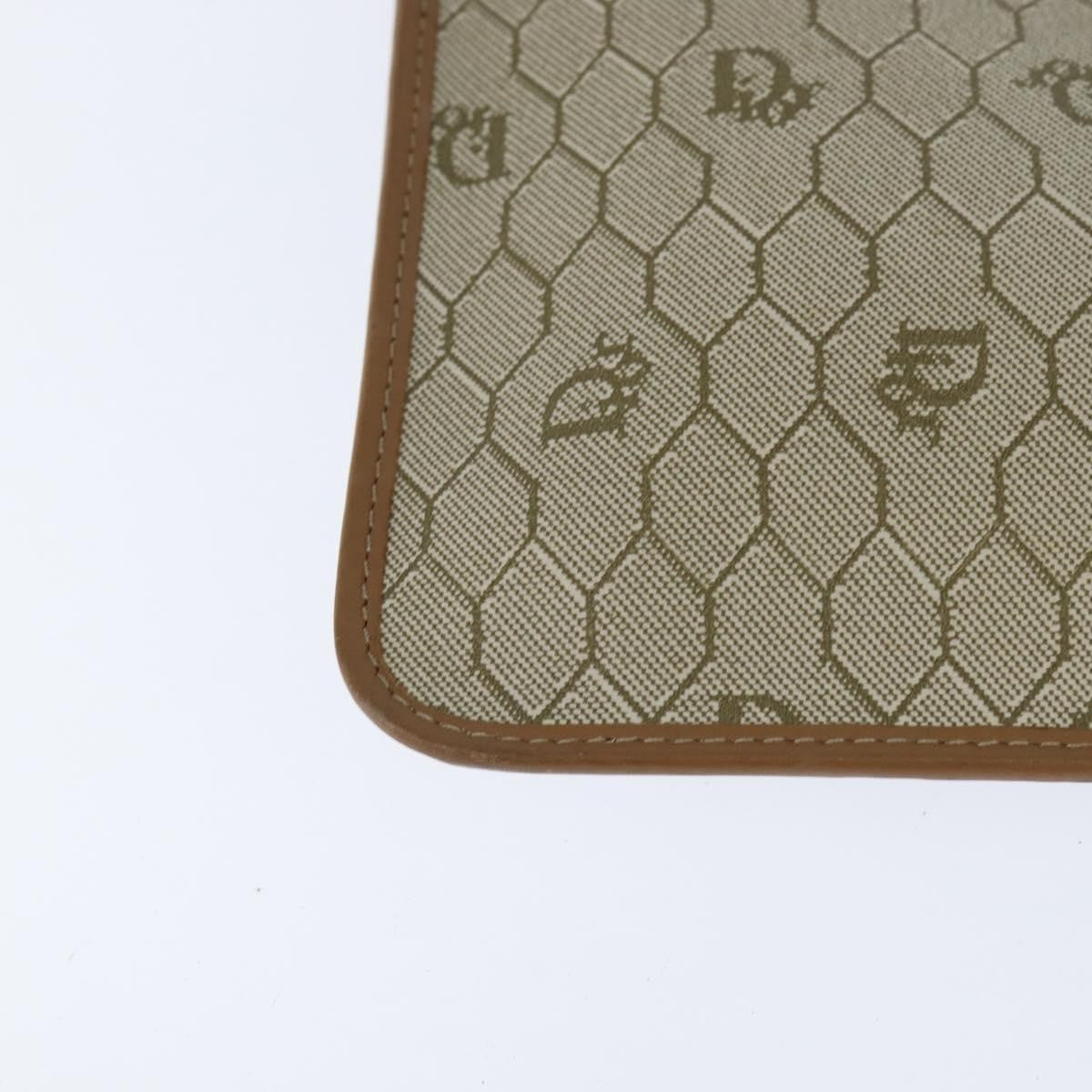 Christian Dior Vintage Honeycomb Clutch Canvas Beige Canvas Clutche & Pouche Bag (Pre-Owned)