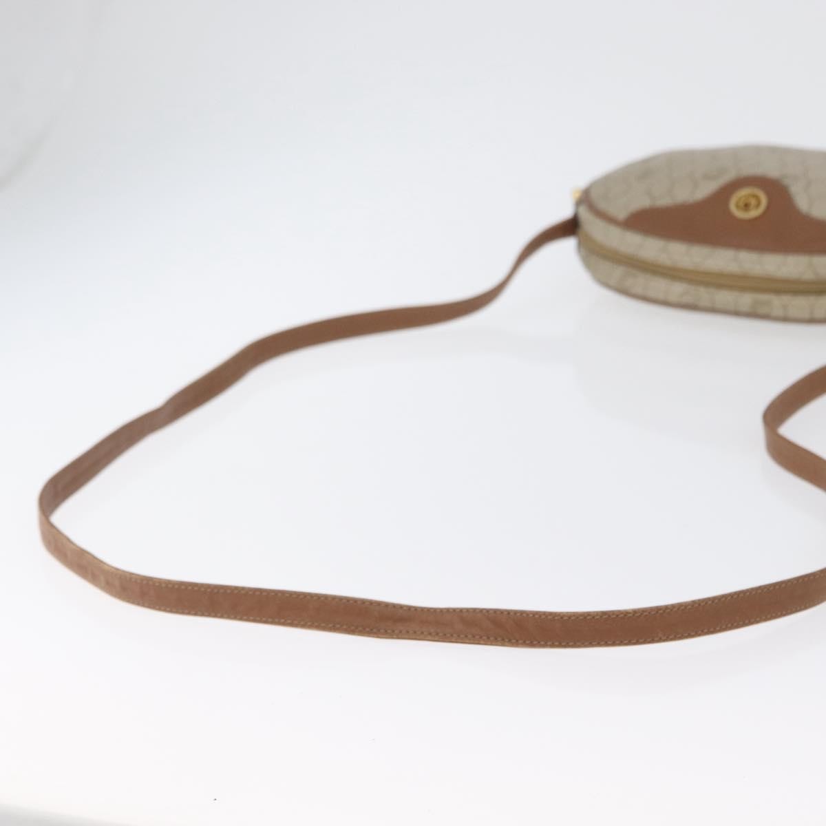 Christian Dior Vintage Honeycomb Shoulder Bag Canvas And Leather Beige Canvas Shoulder Bag Bag (Pre-Owned)