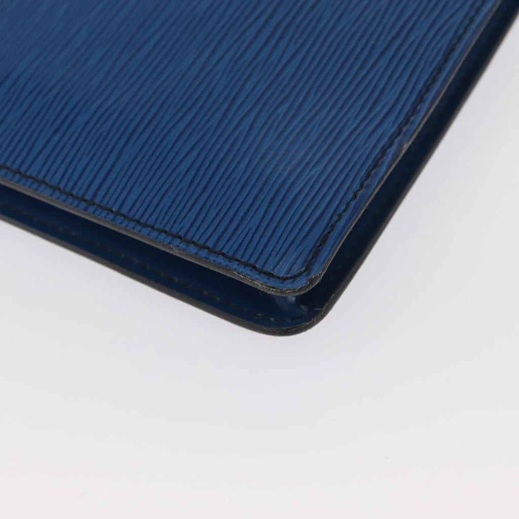Louis Vuitton Porte-Documents Senateur Bag Epi Leather Blue Leather Clutche & Pouche Bag