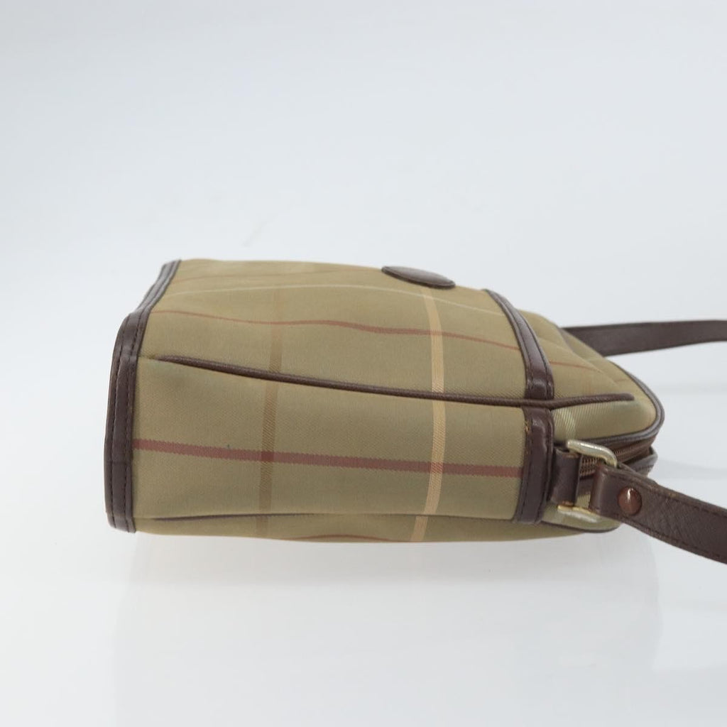 Burberry Nova Check Shoulder Bag Canvas Beige Canvas Shoulder Bag