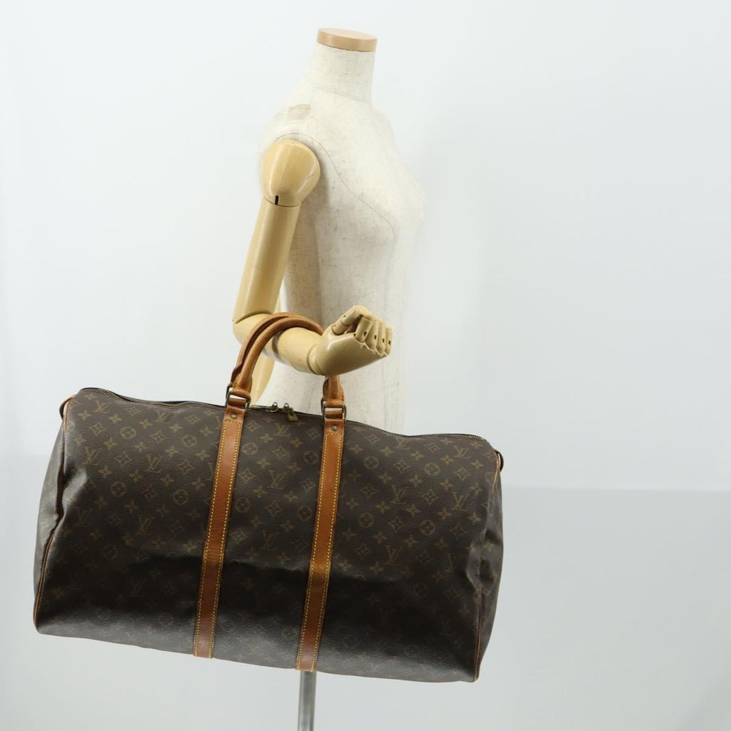 Louis Vuitton Keepall Bag Monogram Canvas Brown Canvas Travel Bag